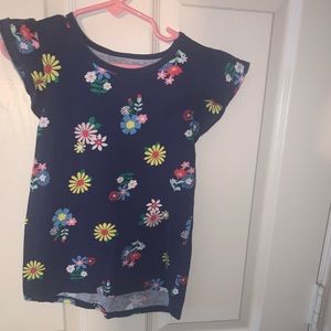 Toddlers Flower Patterned Top Size 6-6x